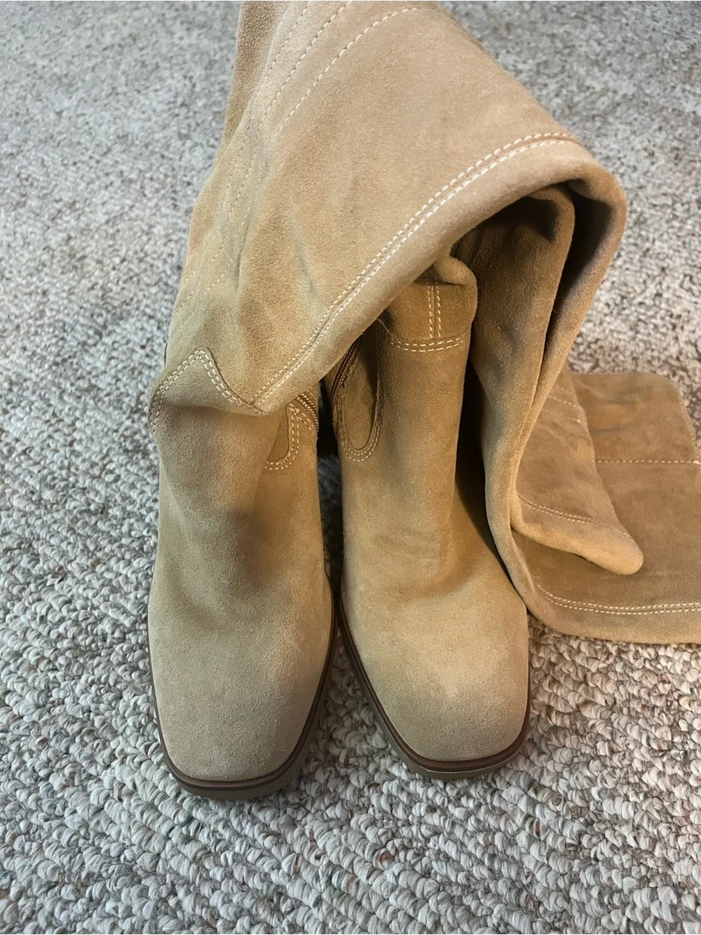 Vince Camuto Suede Over-the-Knee Boots in Camel